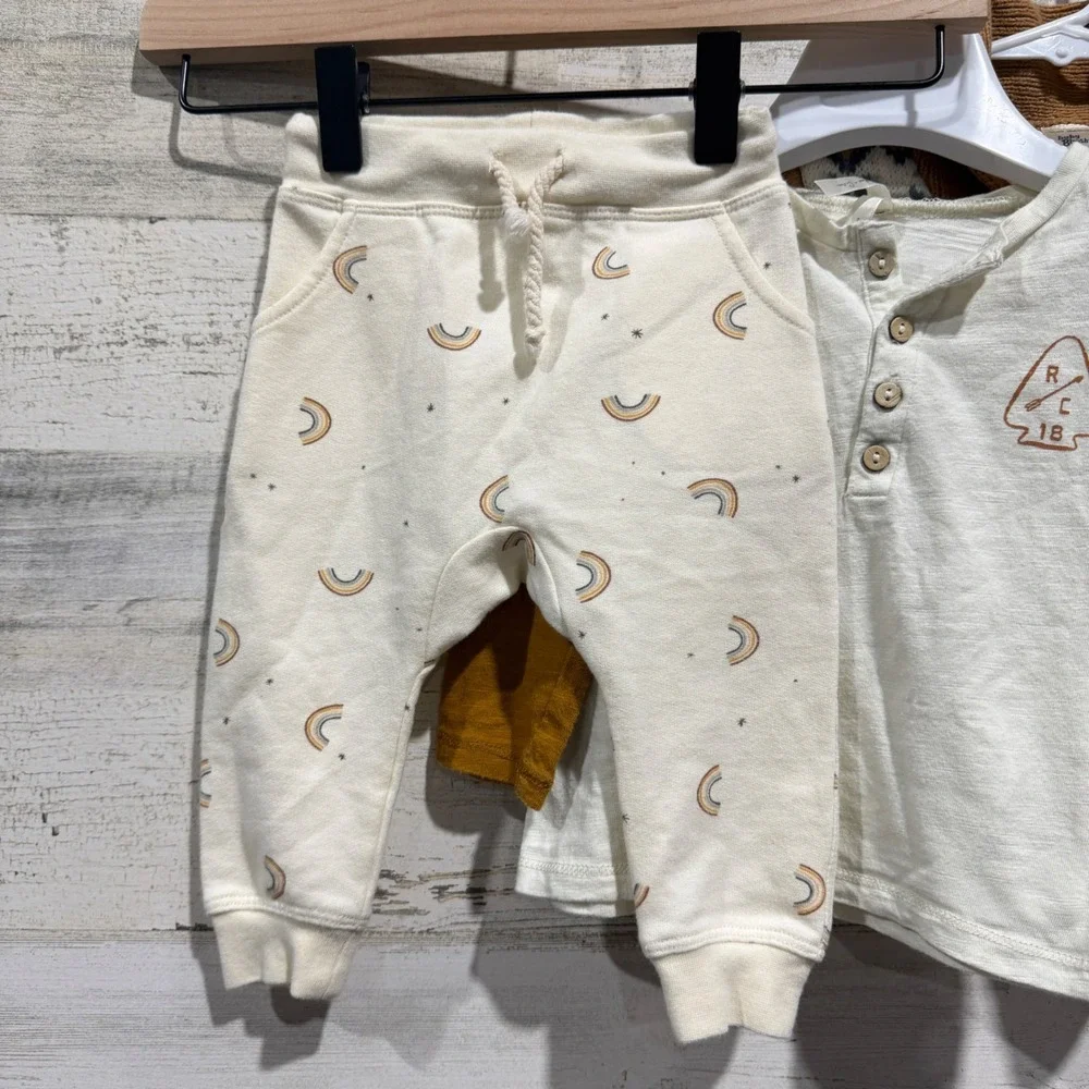 Rylee + Cru Cat&Jack Osh Kosh Baby Boy 3-12m Brown Cream Bundle Nordic Boho GUC*